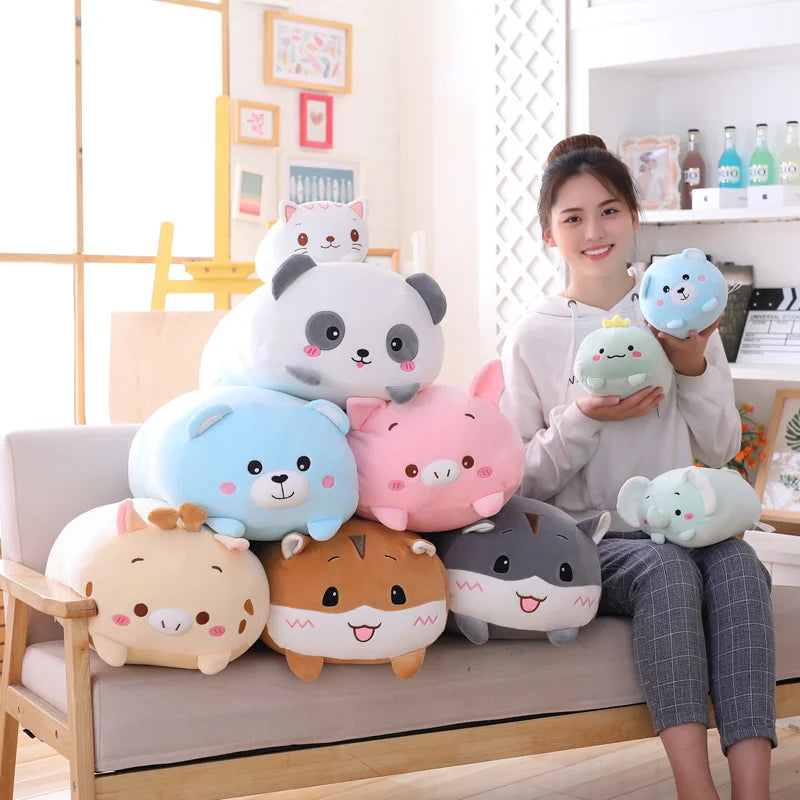 Fat Animal Plush Pillow – Cute Cartoon Stuffed Toys (9 Styles)