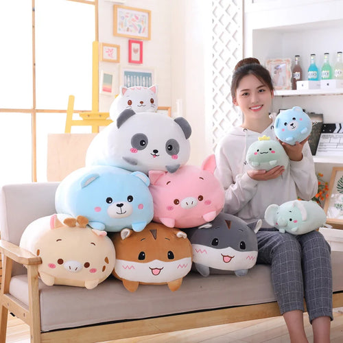 Fat Animal Plush Pillow – Cute Cartoon Stuffed Toys (9 Styles)