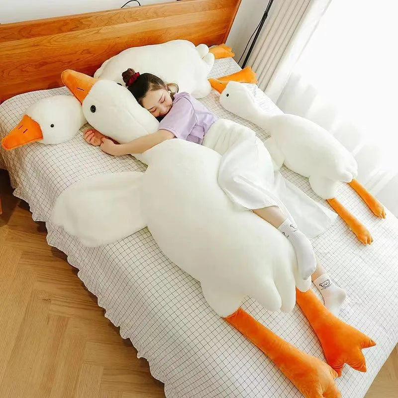 Jumbo Goose Plush Pillow – Cozy Bed & Sofa Companion