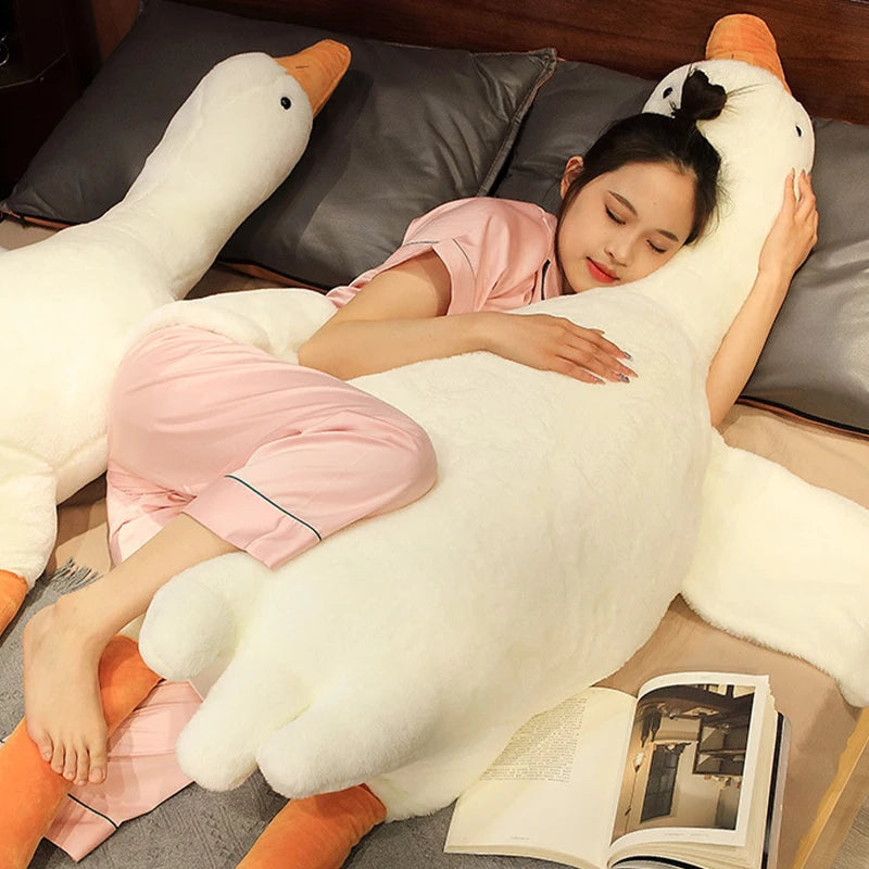 Jumbo Goose Plush Pillow – Cozy Bed & Sofa Companion