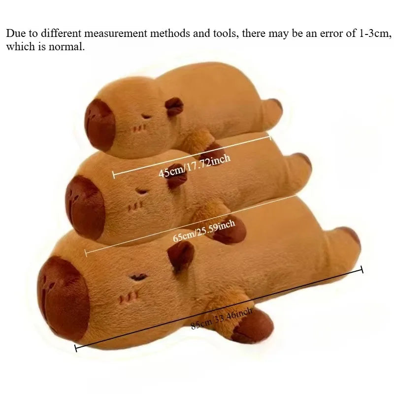 Kawaii Capybara Sleep Pillow – Soft Plush Cuddle Cushion for Bed & Sofa