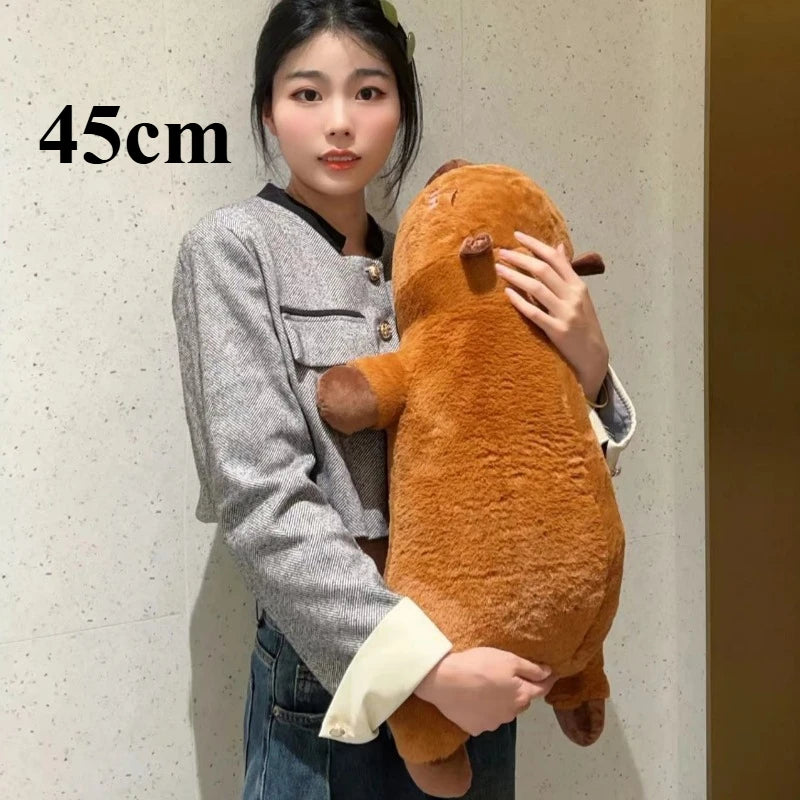 Kawaii Capybara Sleep Pillow – Soft Plush Cuddle Cushion for Bed & Sofa