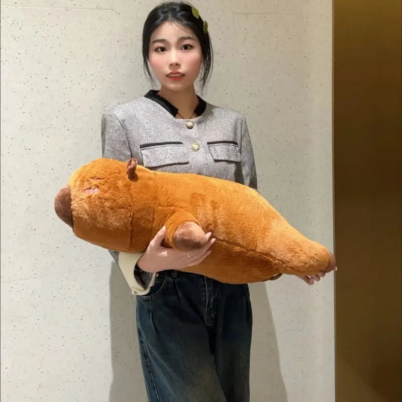 Kawaii Capybara Sleep Pillow – Soft Plush Cuddle Cushion for Bed & Sofa