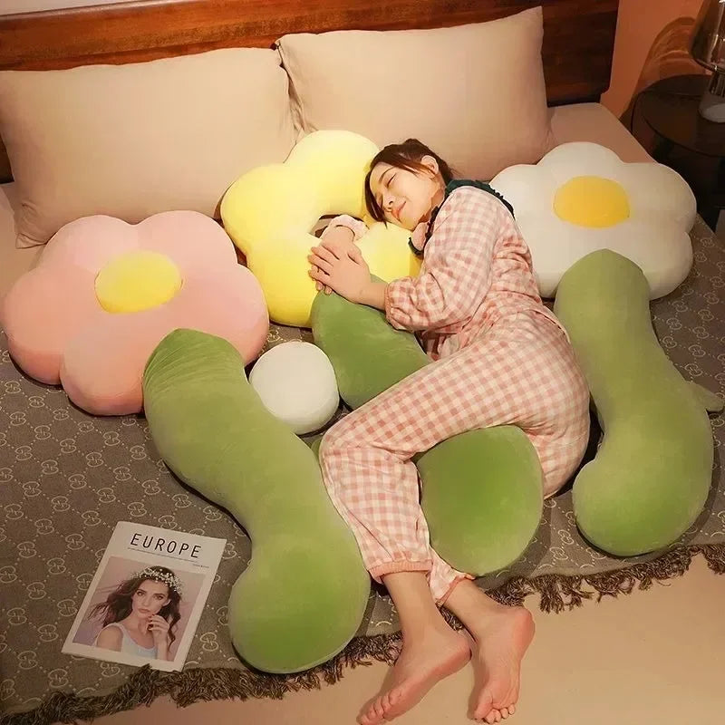 Sunflower Plush Body Pillow – Cute Large Flower Sofa & Bed Cushion