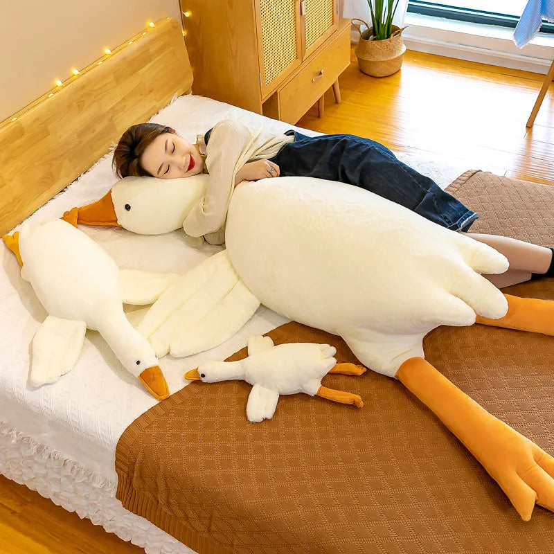 Jumbo Goose Plush Pillow – Cozy Bed & Sofa Companion