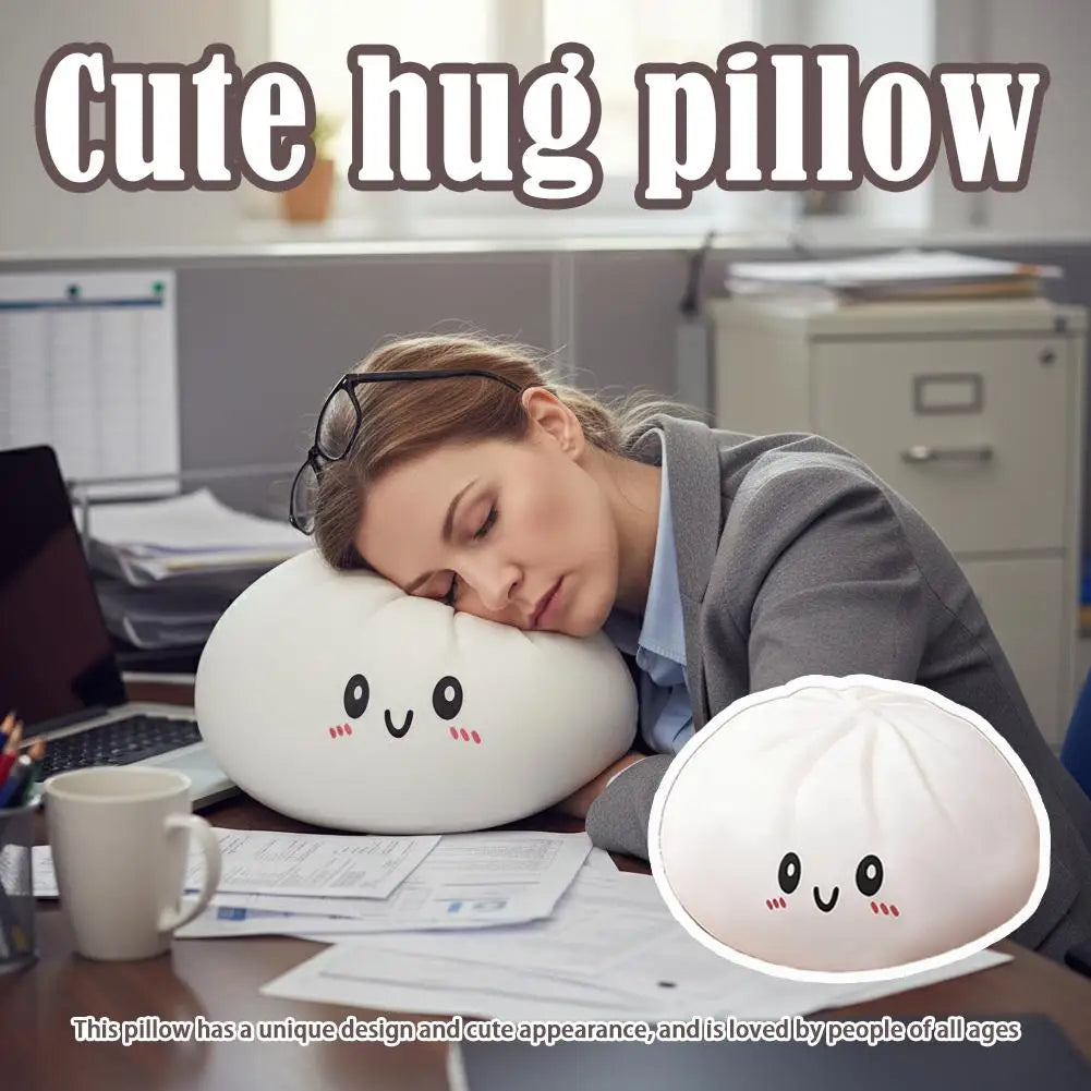 Dumpling Squishy Plush Pillow – Soft Hug & Stress Relief Toy