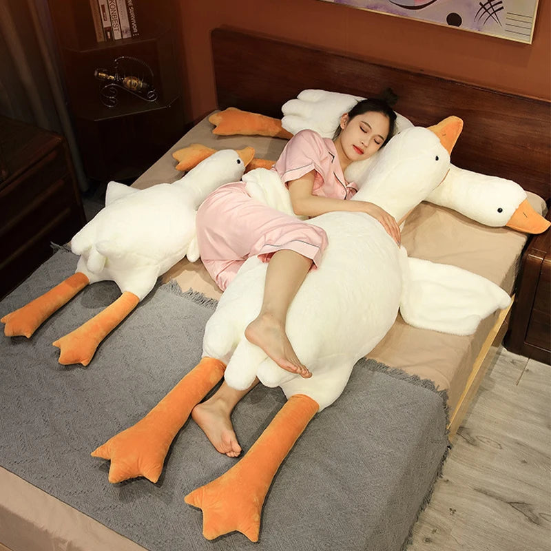 Jumbo Goose Plush Pillow – Cozy Bed & Sofa Companion