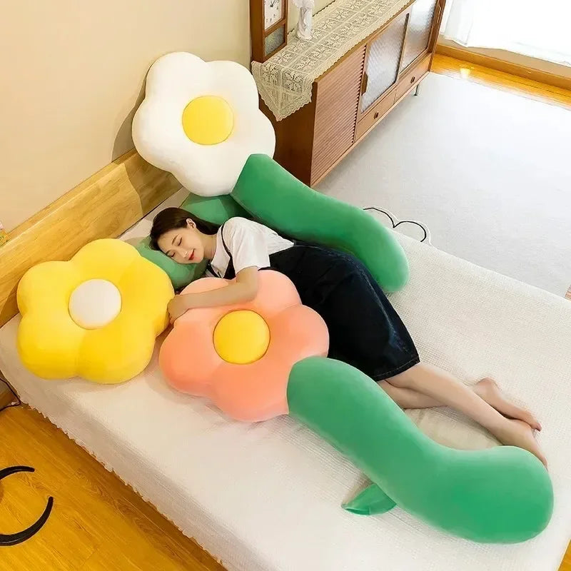 Sunflower Plush Body Pillow – Cute Large Flower Sofa & Bed Cushion